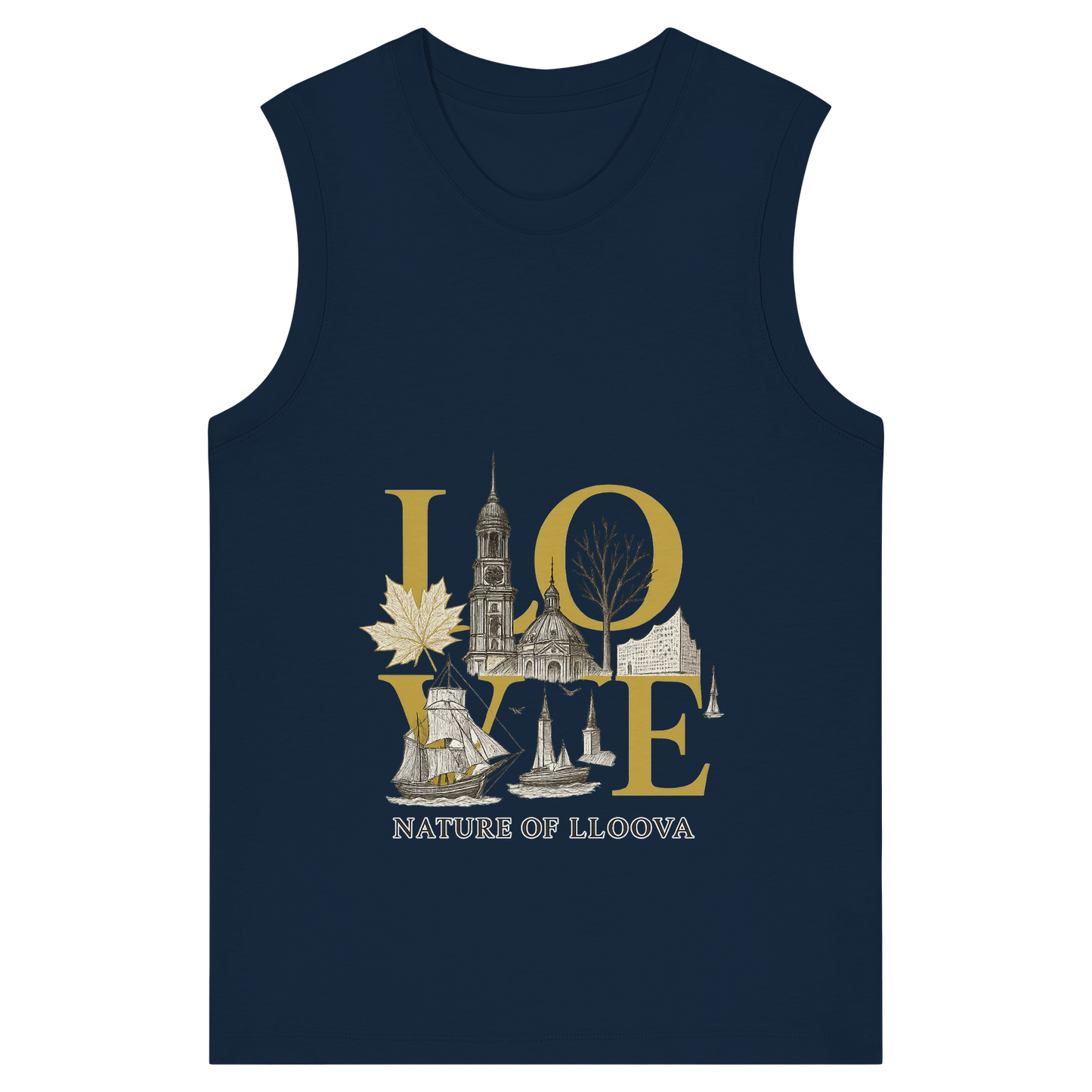 Bio Tanktop mit Michel und Elbphilharmonie Design
Nachhaltiges Sommer-Top von LLOOVA
Fair Fashion Tanktop mit urbanem Hamburg-Motiv
Luftiges Damenoberteil aus Bio-Baumwolle
Goldakzent Tanktop mit hanseatischer Illustration
Sommerliches LOVE Shirt für Stadt und Strand