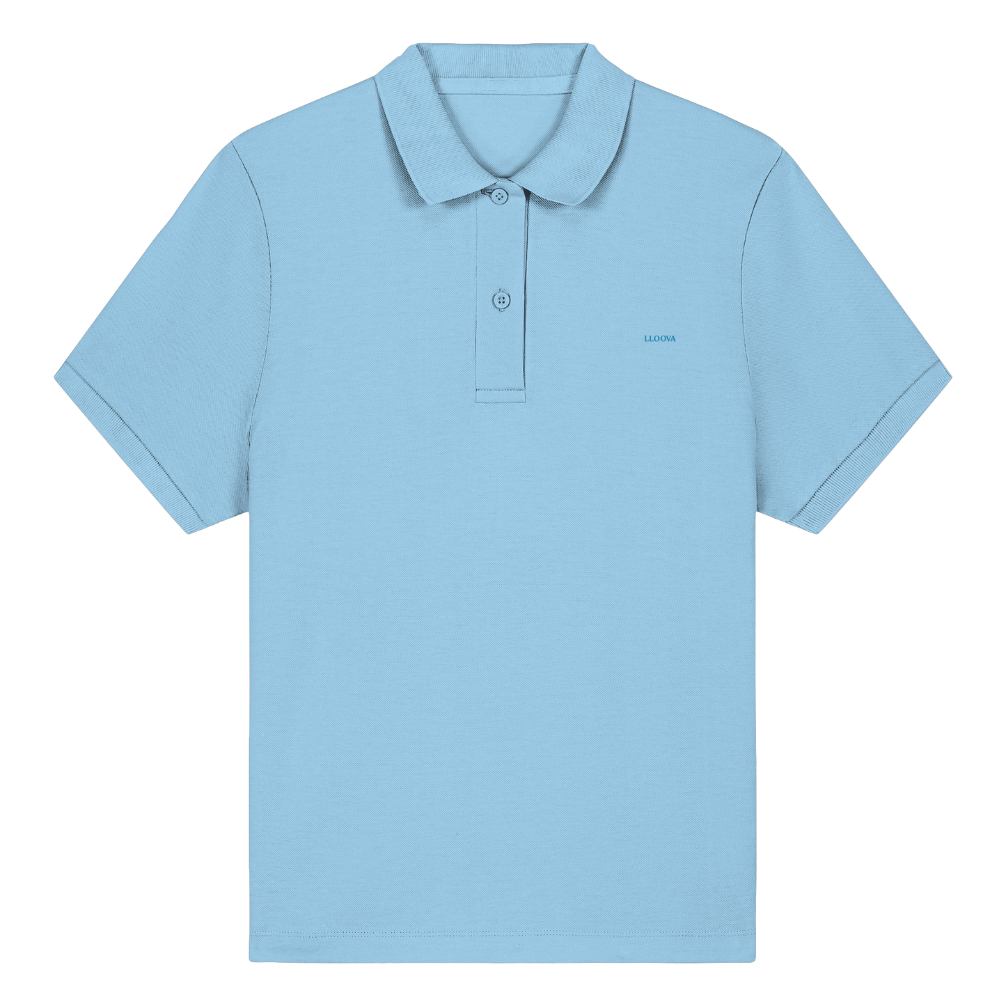 Detailansicht der Knopfleiste im LLOOVA Pure Damen Polo