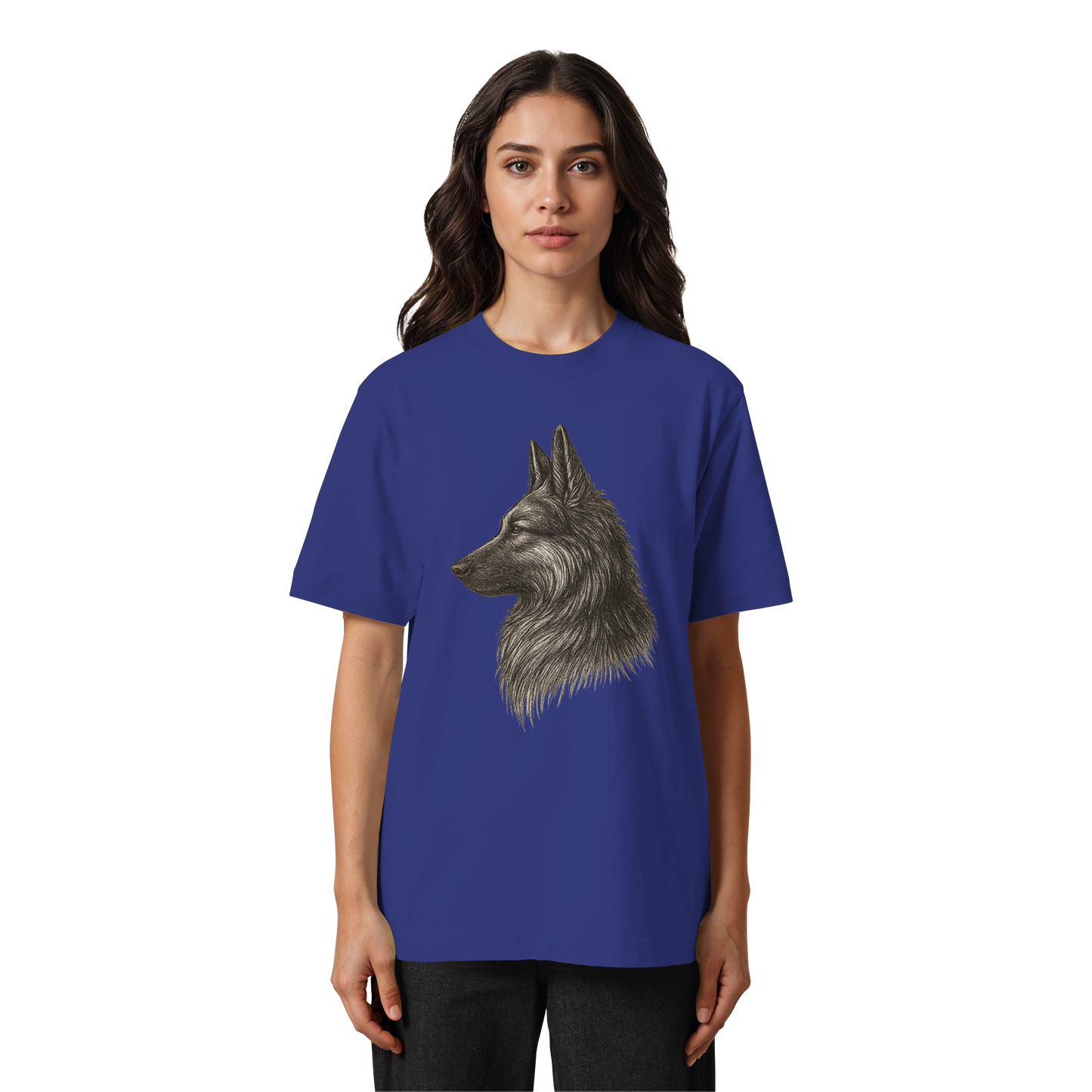 German Shepherd Edition – Treuer Blick Design auf nachhaltigem Shirt