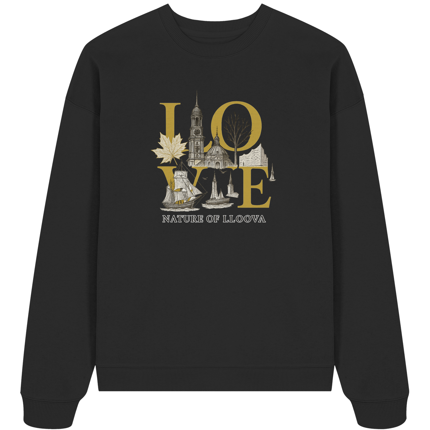 Hafen „Michel“ Sweatshirt – Elbphilharmonie & Segelschiffe