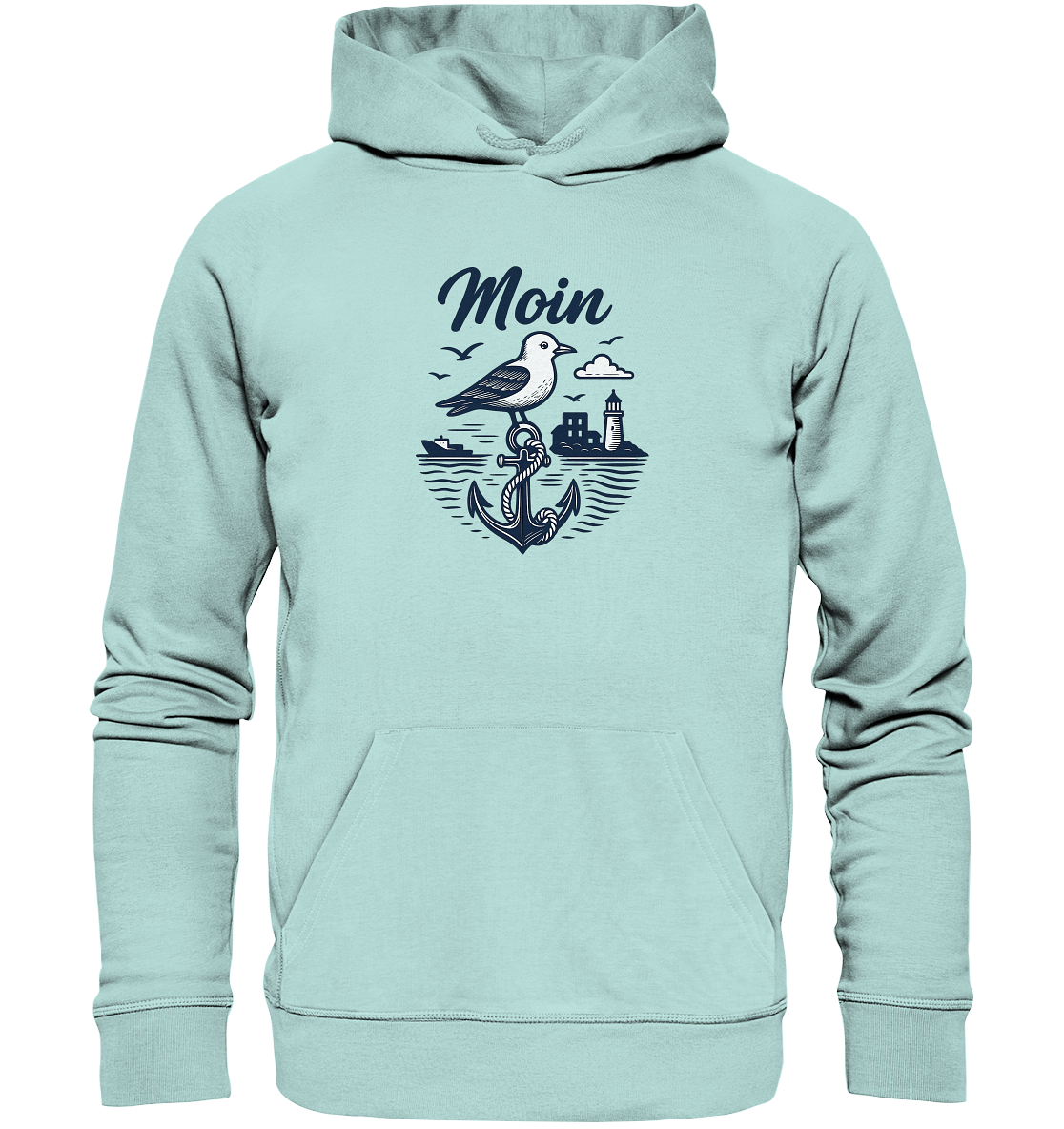 Hoody with an anchor and seagull print by LLOOVA
Urban hoodie inspired by the port of Hamburg