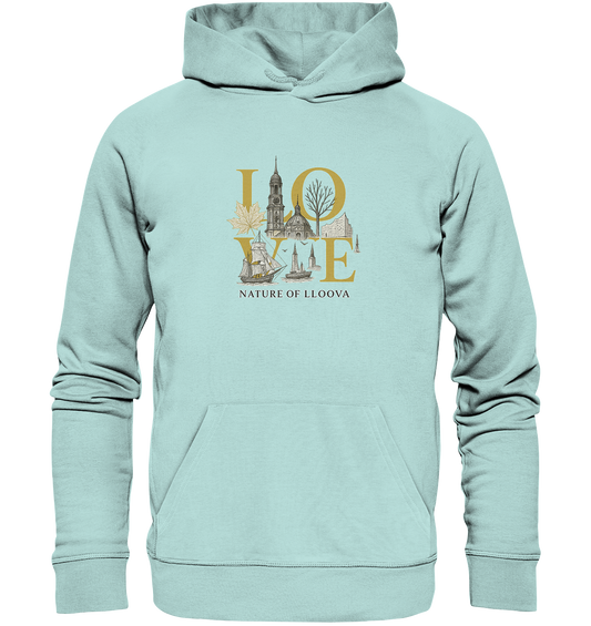 Nachhaltiger Hoodie „Hafen Michel“ von LLOOVA aus Bio-Baumwolle