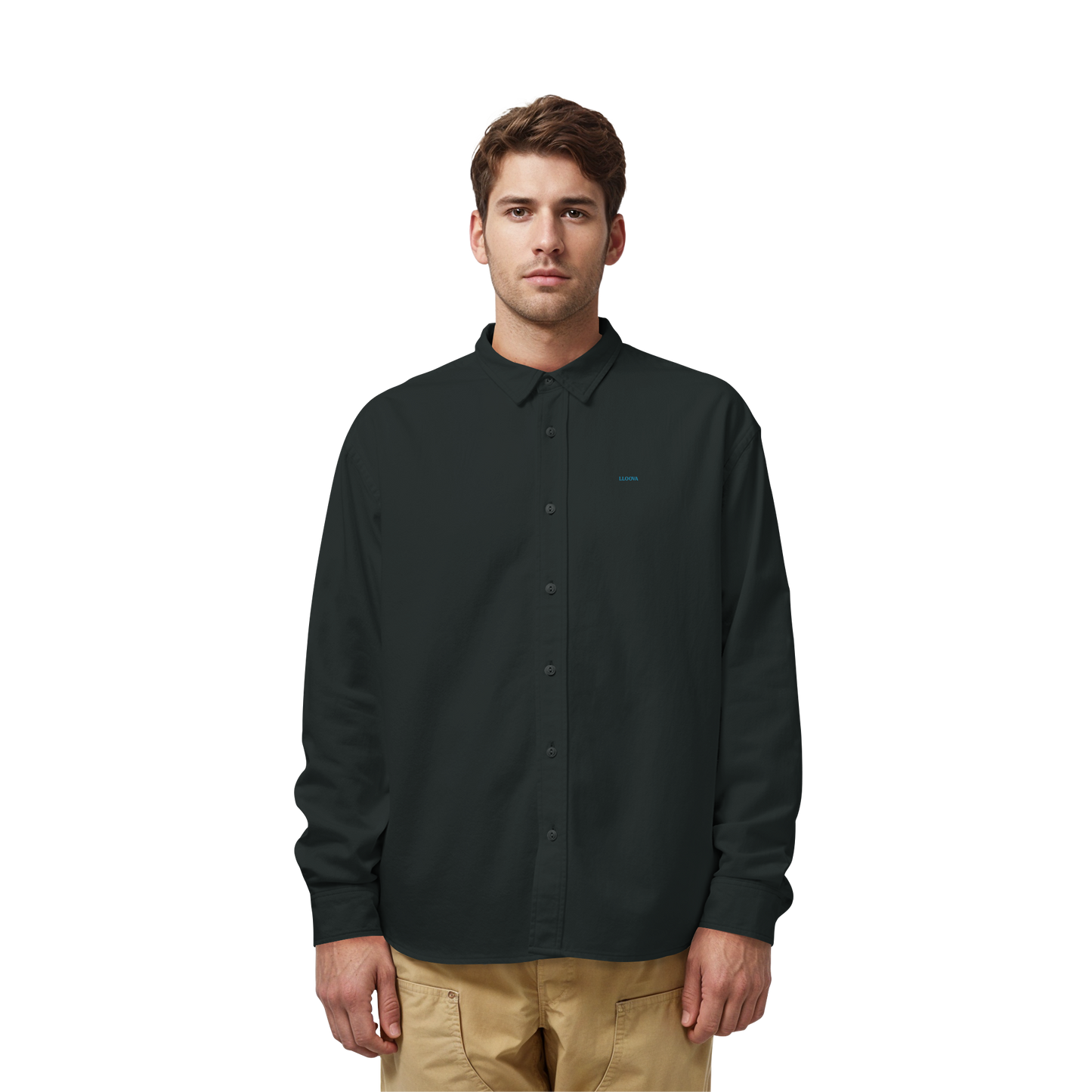 Nachhaltiges Relaxed Fit Hemd aus 100% Bio-Baumwolle von LLOOVA