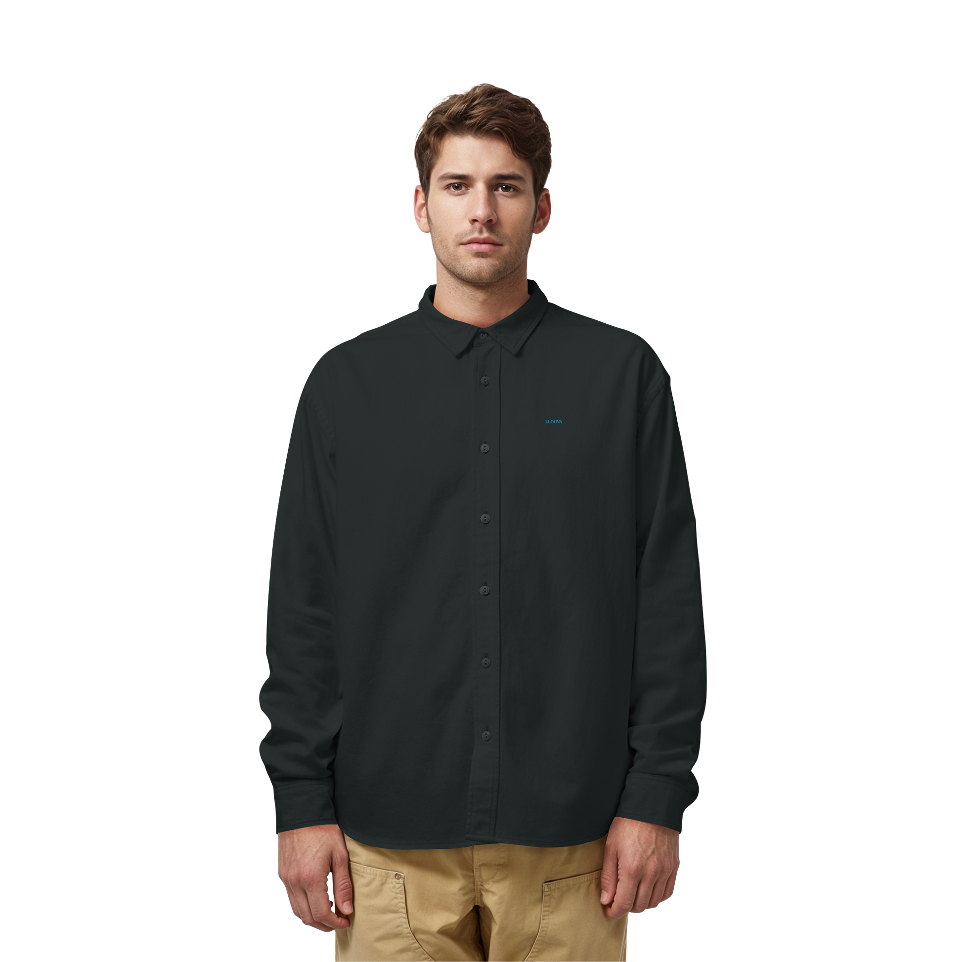 Nachhaltiges Relaxed Fit Hemd aus 100% Bio-Baumwolle von LLOOVA