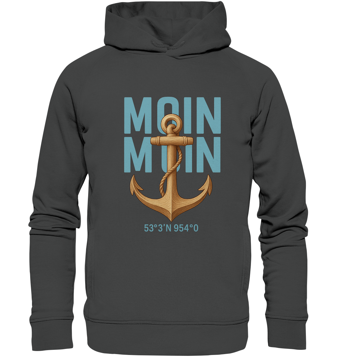 Rückenwind Bio Hoodie mit Liebe designt von LLOOVA