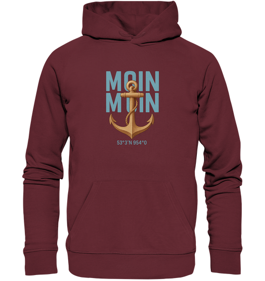 Rückenwind Damen Hoodie mit Anker & Möwe