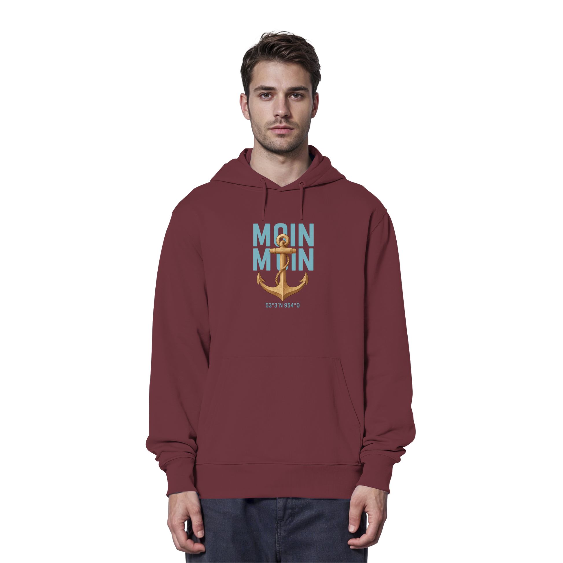Rückenwind Hoodie – MOIN MOIN vorne, Freiheit hinten