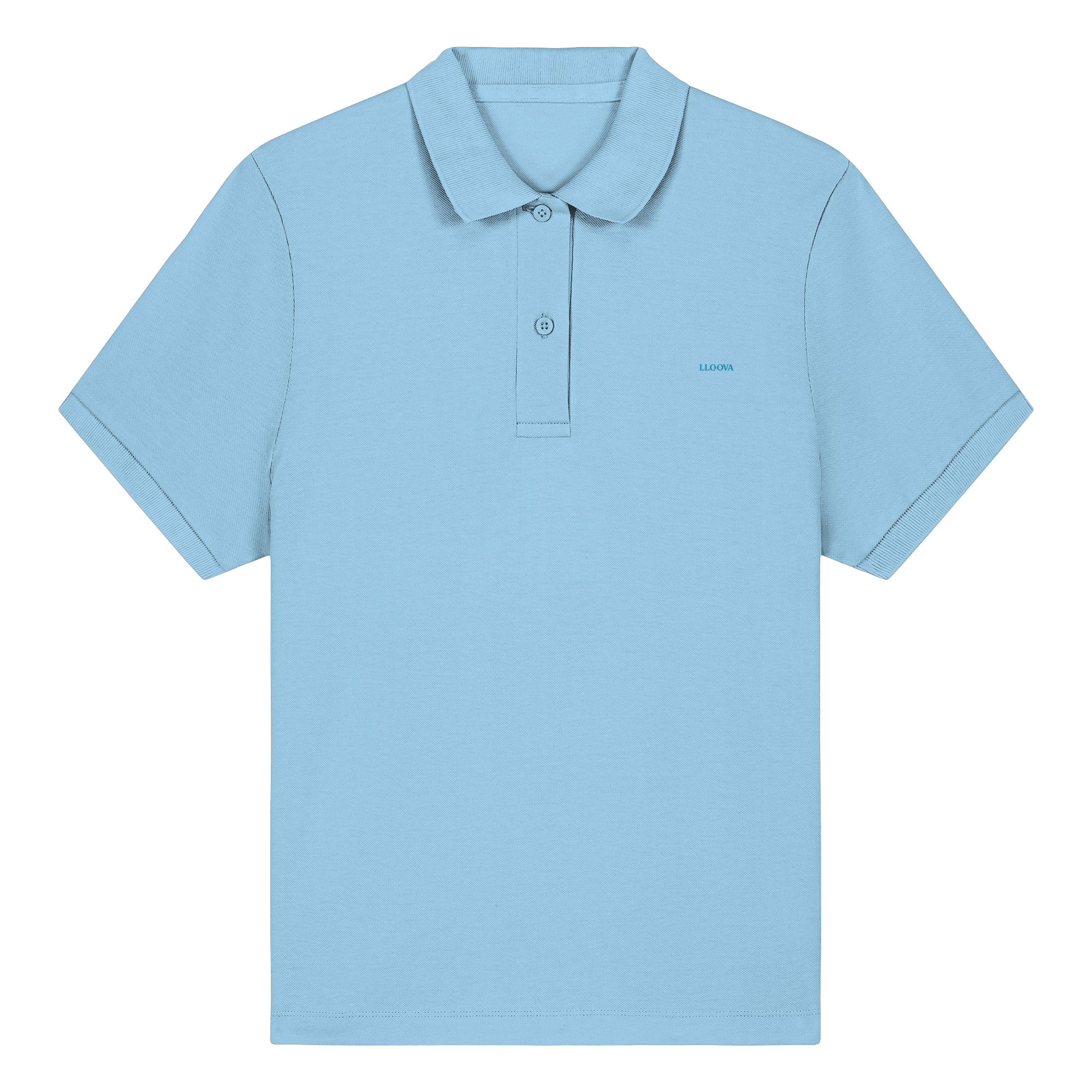 Detailansicht der Knopfleiste im LLOOVA Pure Damen Polo