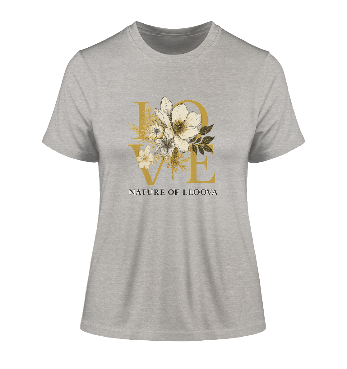 Elbwiese Fitted Shirt mit floraler Typografie

