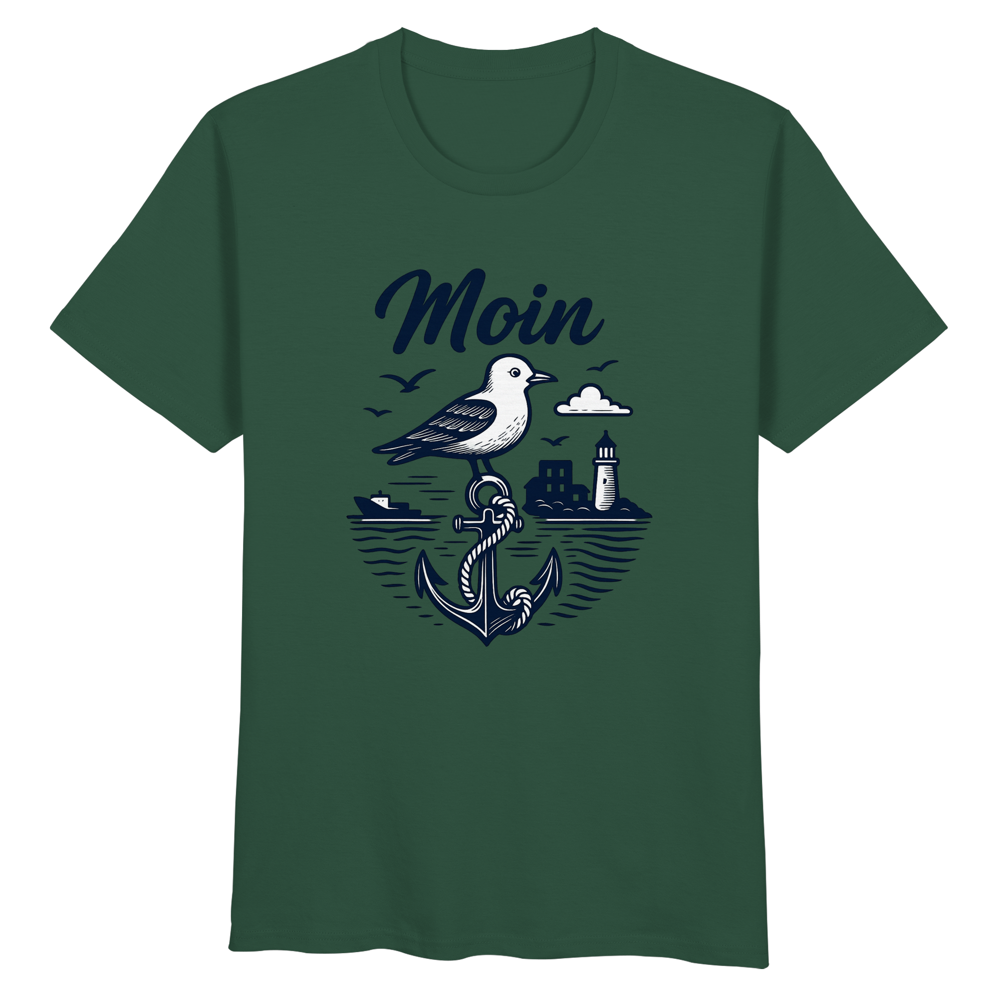 Fair Fashion Shirt mit Anker Symbol – Rückansicht

