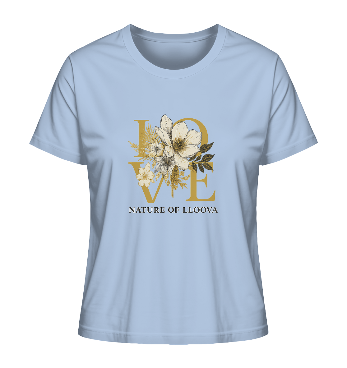 Fair produziertes Shirt mit Blütenmotiv

