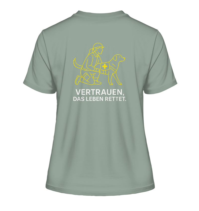 Frauen-T-Shirt aus Bio-Baumwolle mit Spendenfunktion

