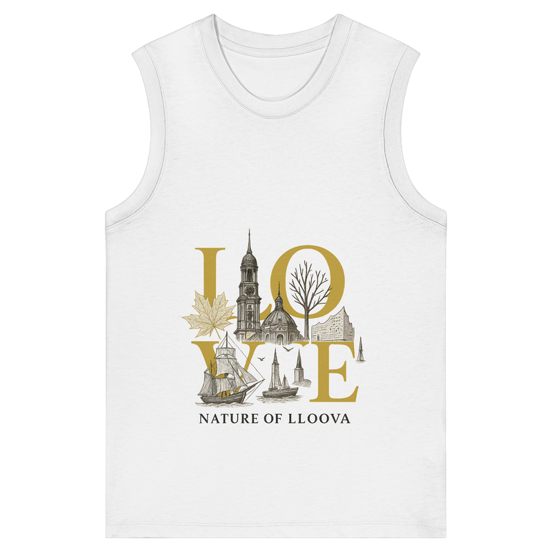 Hafen „Michel“ Damen Bio-Tanktop mit LOVE-Print

Hamburg-Motiv mit Michel & Elbphilharmonie auf Tanktop

Goldene Akzente & Glow-Effekt auf nachhaltigem Top

Ärmelloses Bio-Top mit urbanem Design

LOVE Statement-Tanktop von LLOOVA für Hamburg-Liebhaberinnen

Nature of LLOOVA Detailansicht

