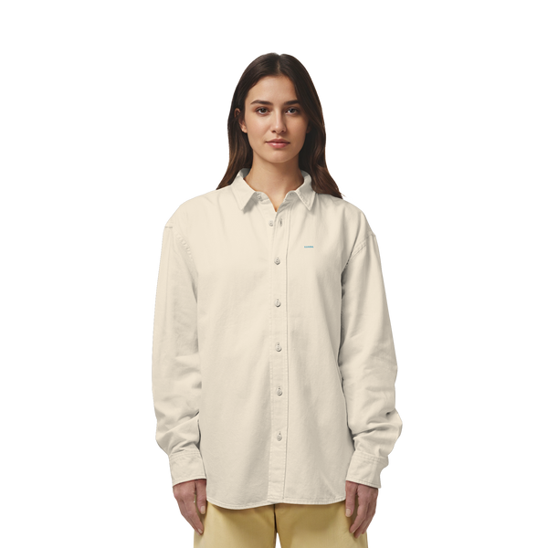 Hochwertiges Bio-Baumwollhemd mit Relaxed Fit und dezentem LLOOVA Logo