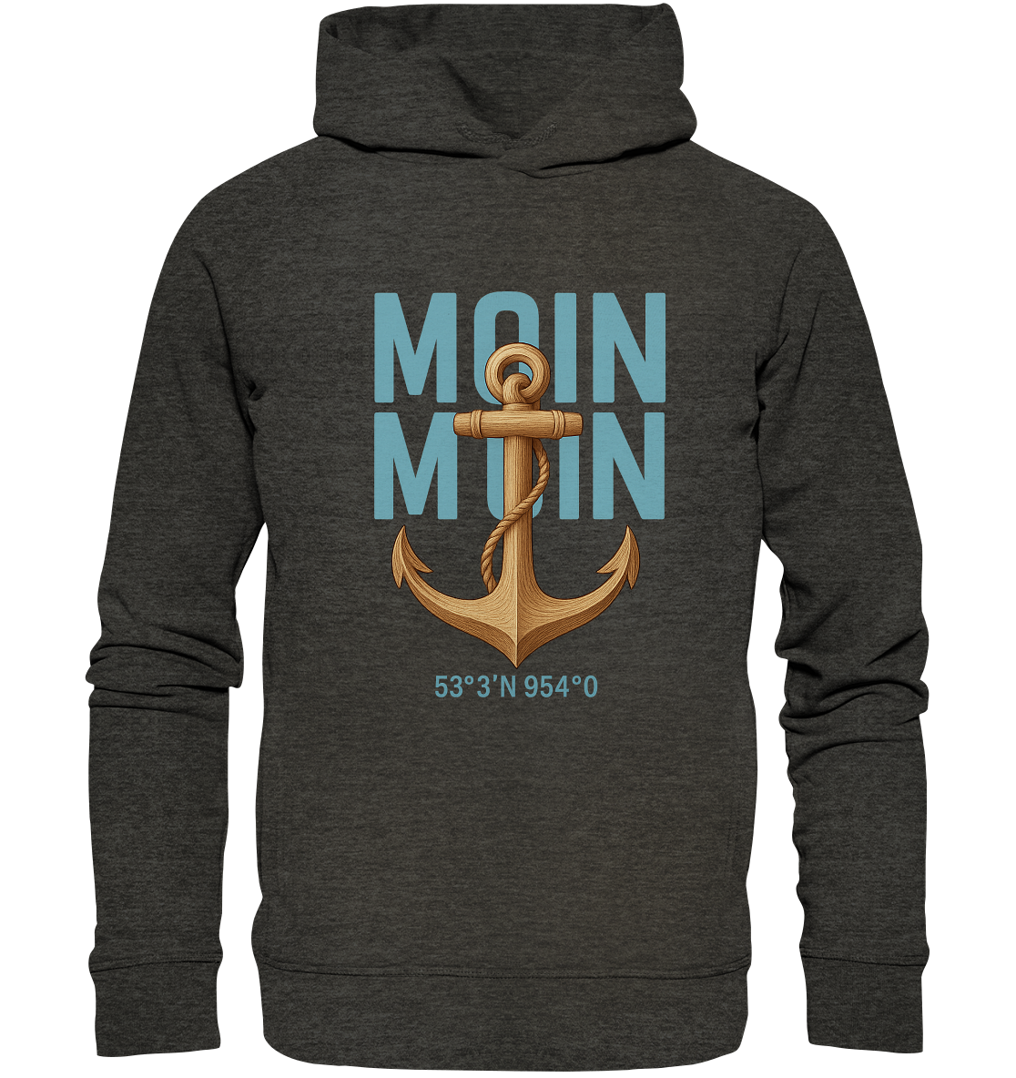 Hoodie Rückenwind mit Fischgrät Nackenband und Flatlock-Nähten

