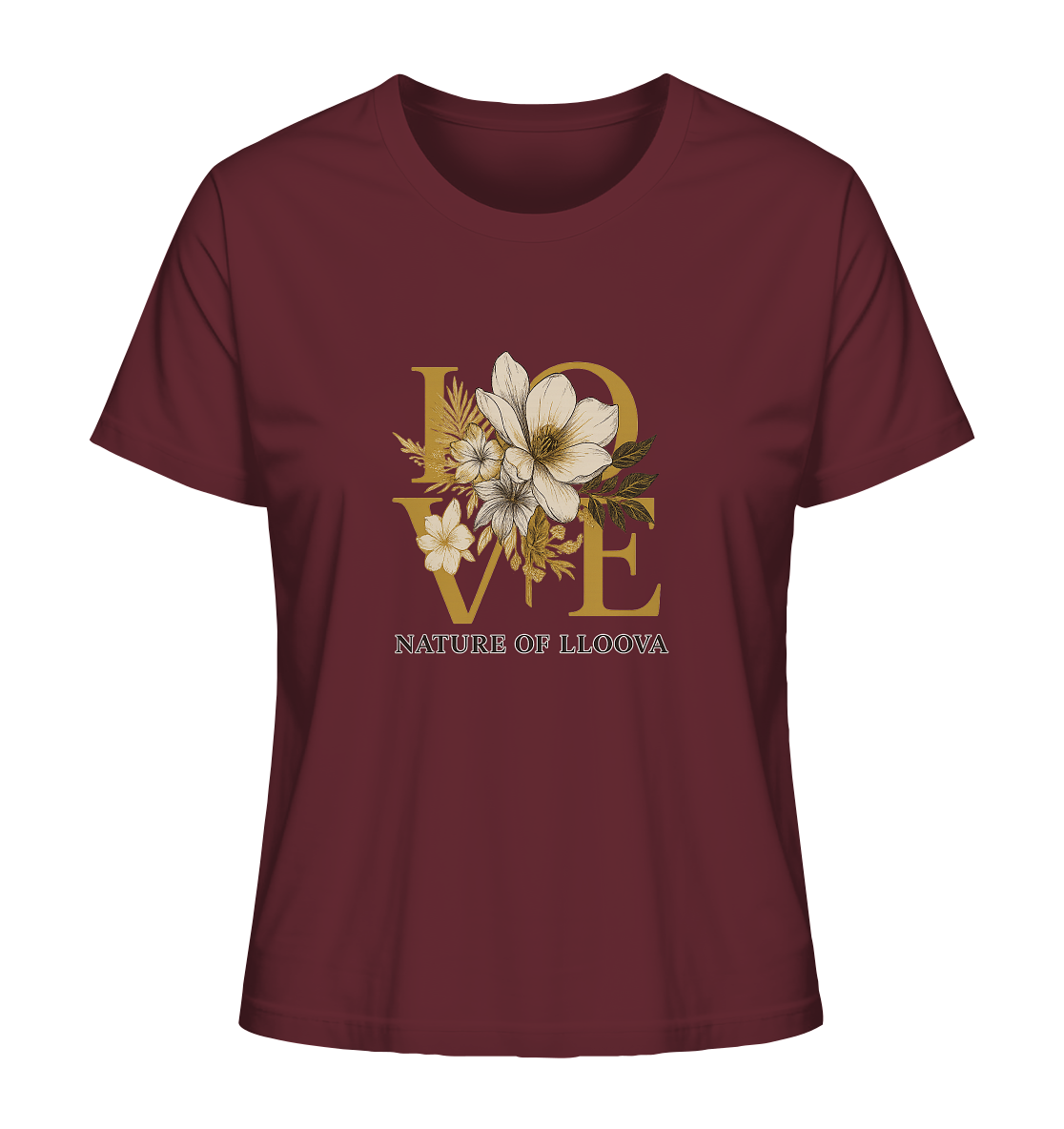 LLOOVA Elbwiese Damen Shirt mit floralen Details

