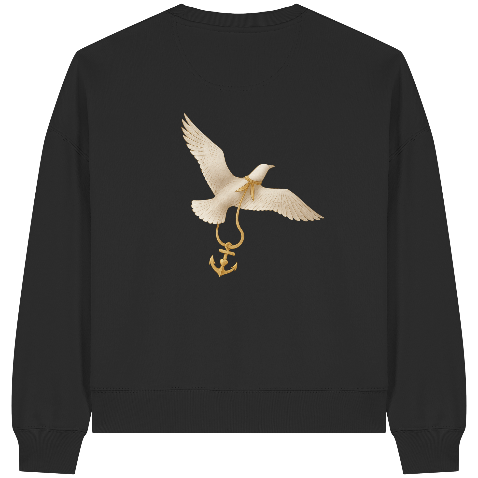 LLOOVA Organic Sweatshirt Rückenwind, entworfen in Hamburg

Frauen Sweatshirt mit Anker vorne und Möwe hinten

Nachhaltiges, minimalistisches Sweatshirt Rückenwind von LLOOVA

