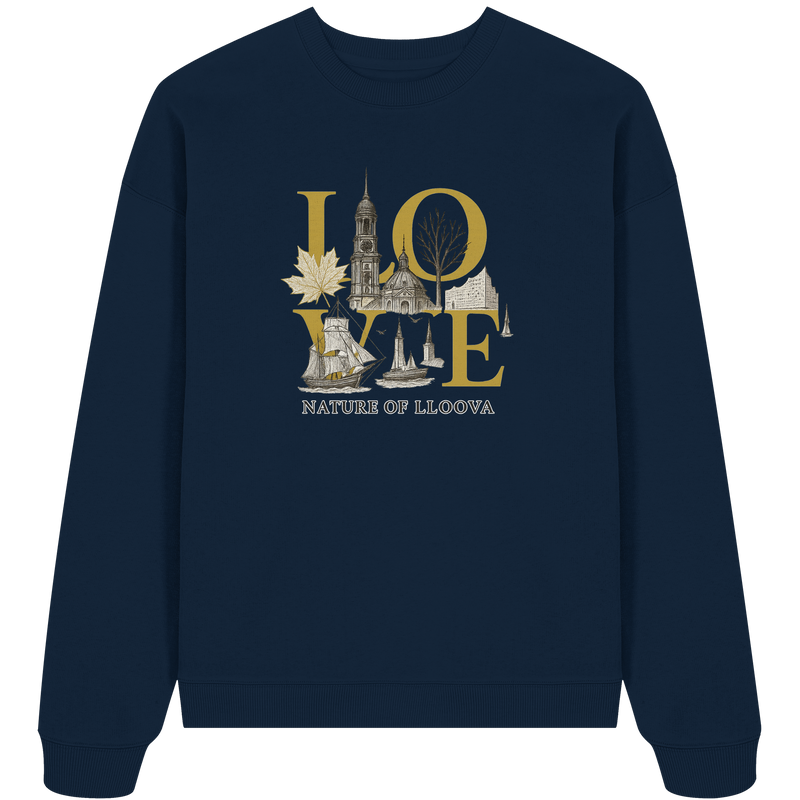 LLOOVA Pullover mit Glow-Effekt und LOVE-Schriftzug

