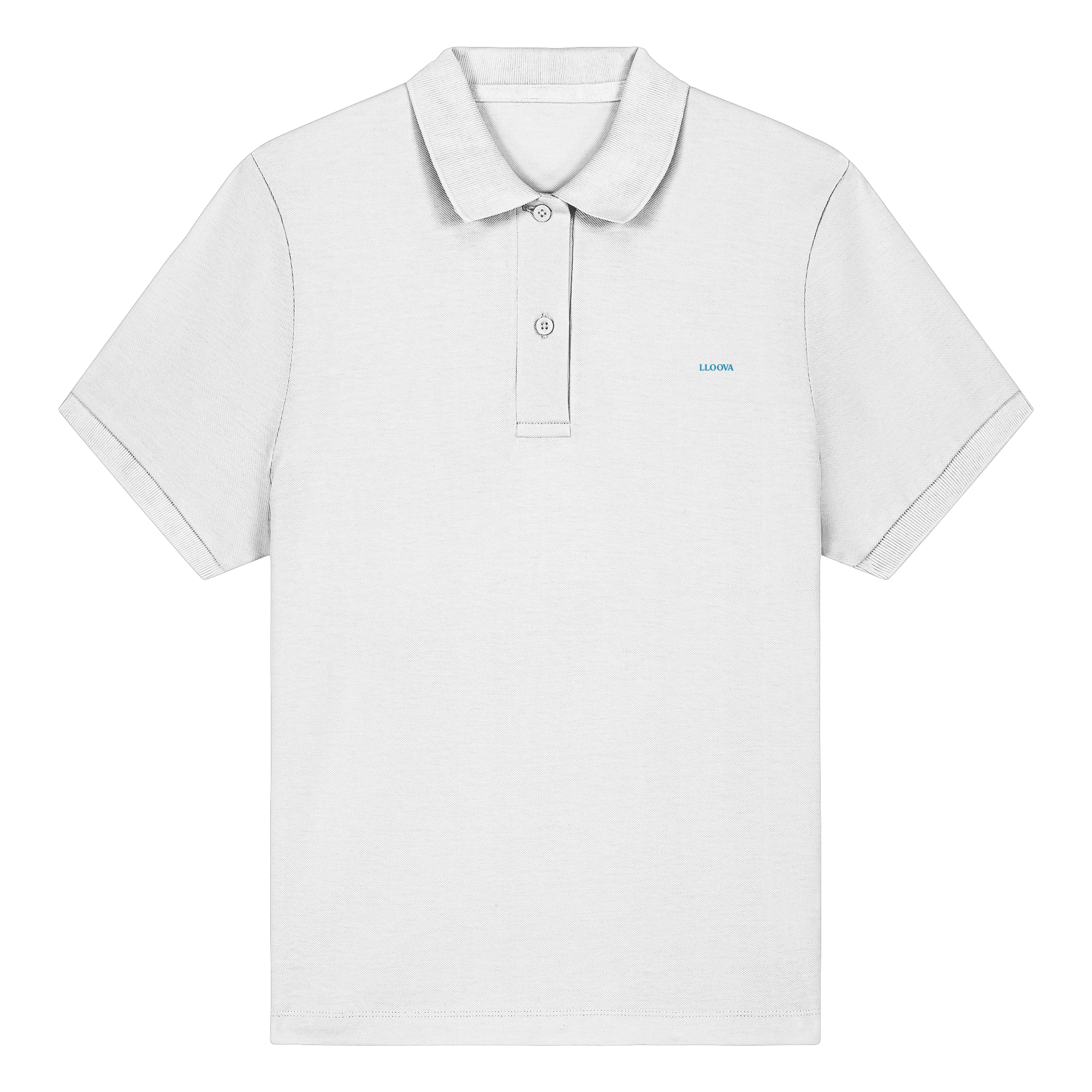 LLOOVA Pure Damen Polo mit schmalem Doppelstich-Saum