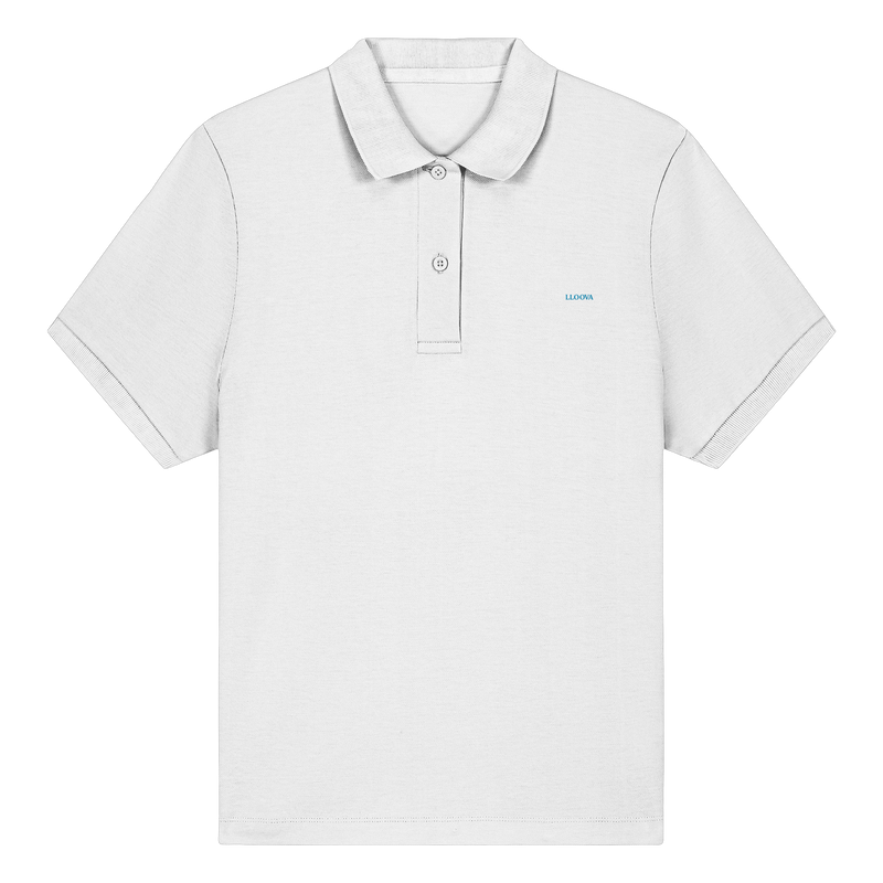LLOOVA Pure Damen Polo mit schmalem Doppelstich-Saum