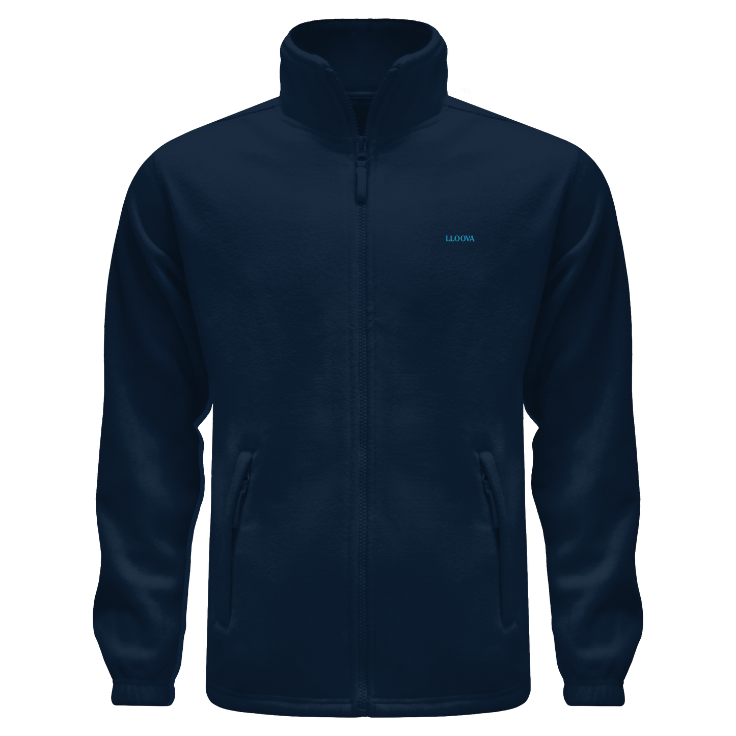 LLOOVA Pure Fleece Jacket mit minimalistischen Details und Ton-in-Ton Logo