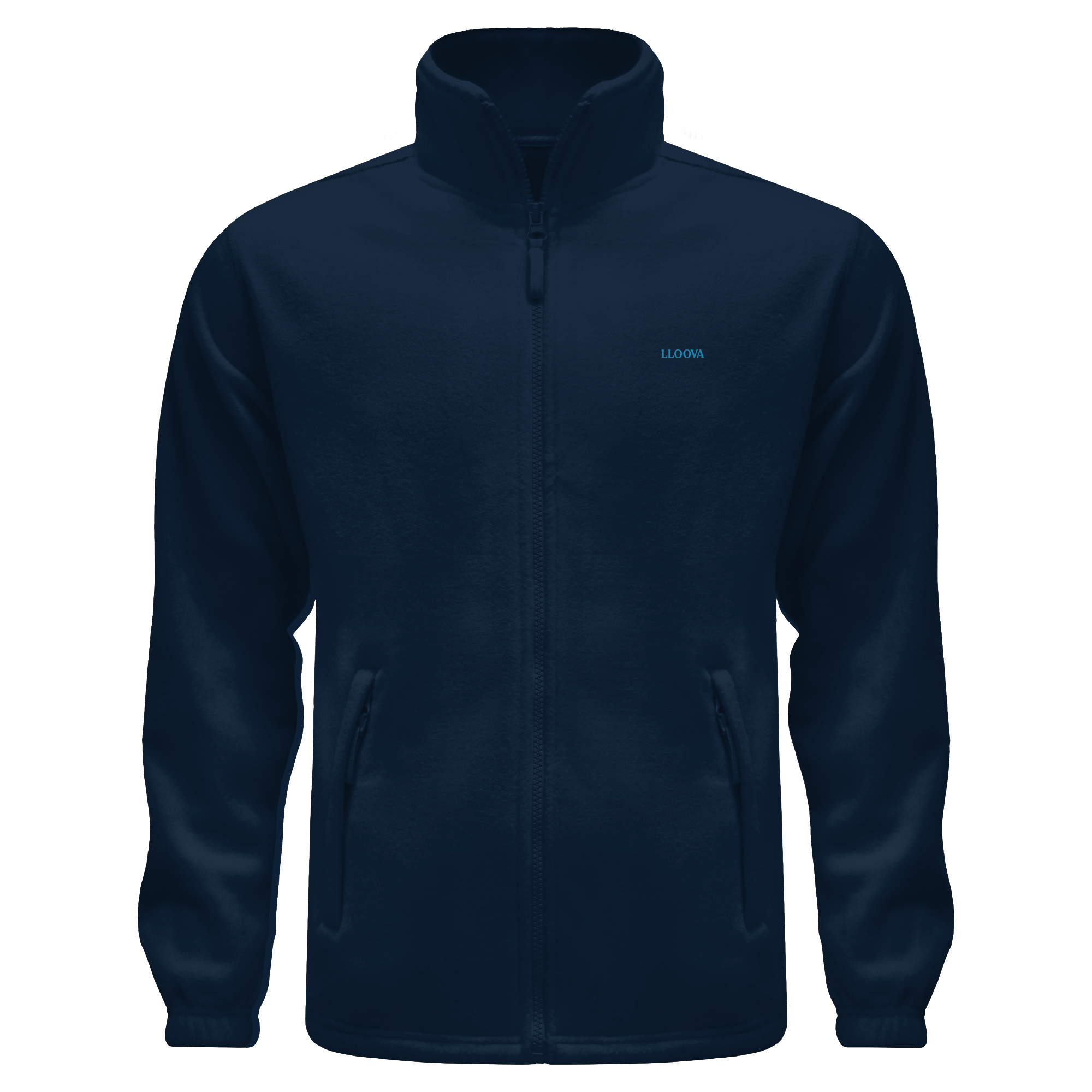 LLOOVA Pure Fleece Jacket mit minimalistischen Details und Ton-in-Ton Logo