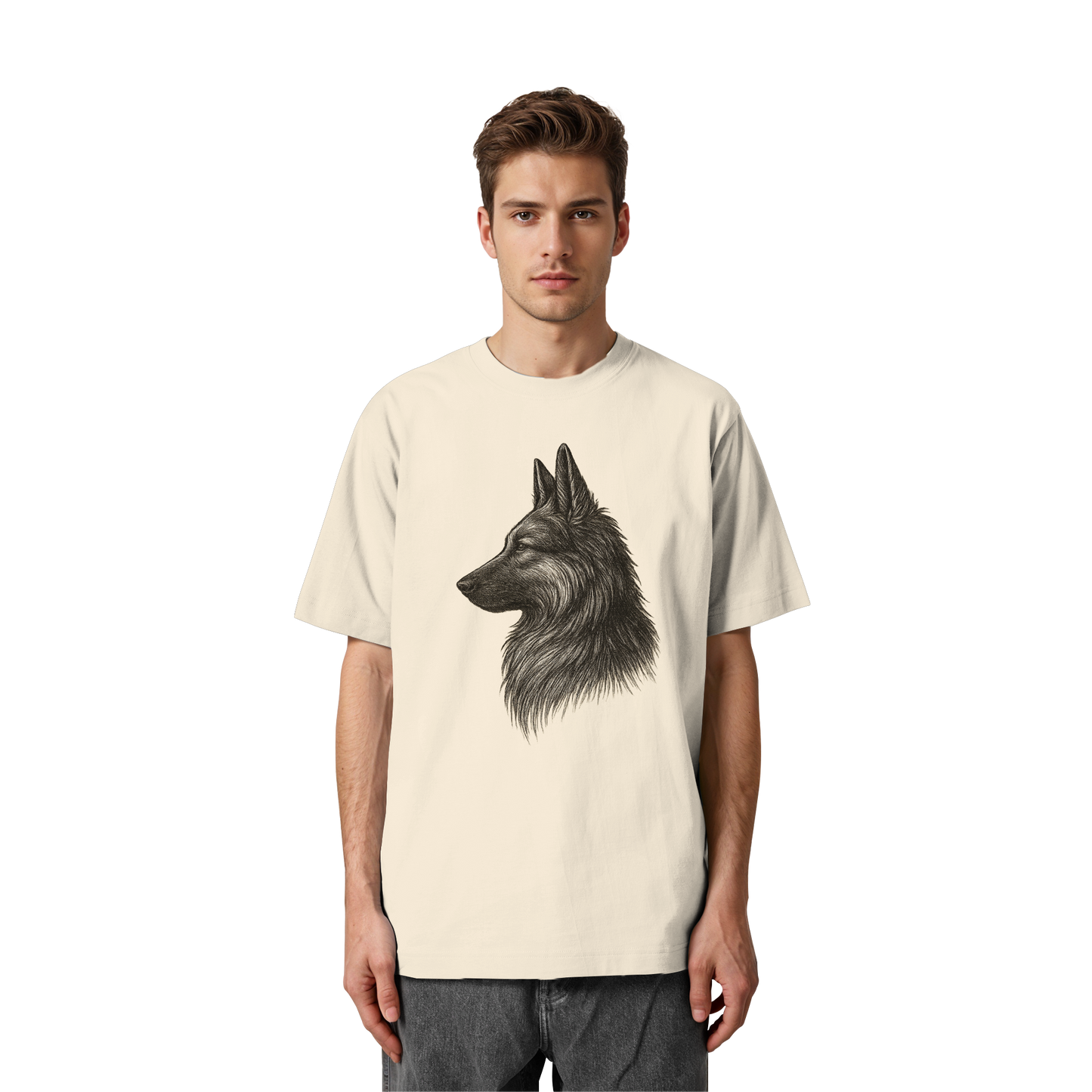 Lässiges Oversized Bio T-Shirt mit Hundedesign
