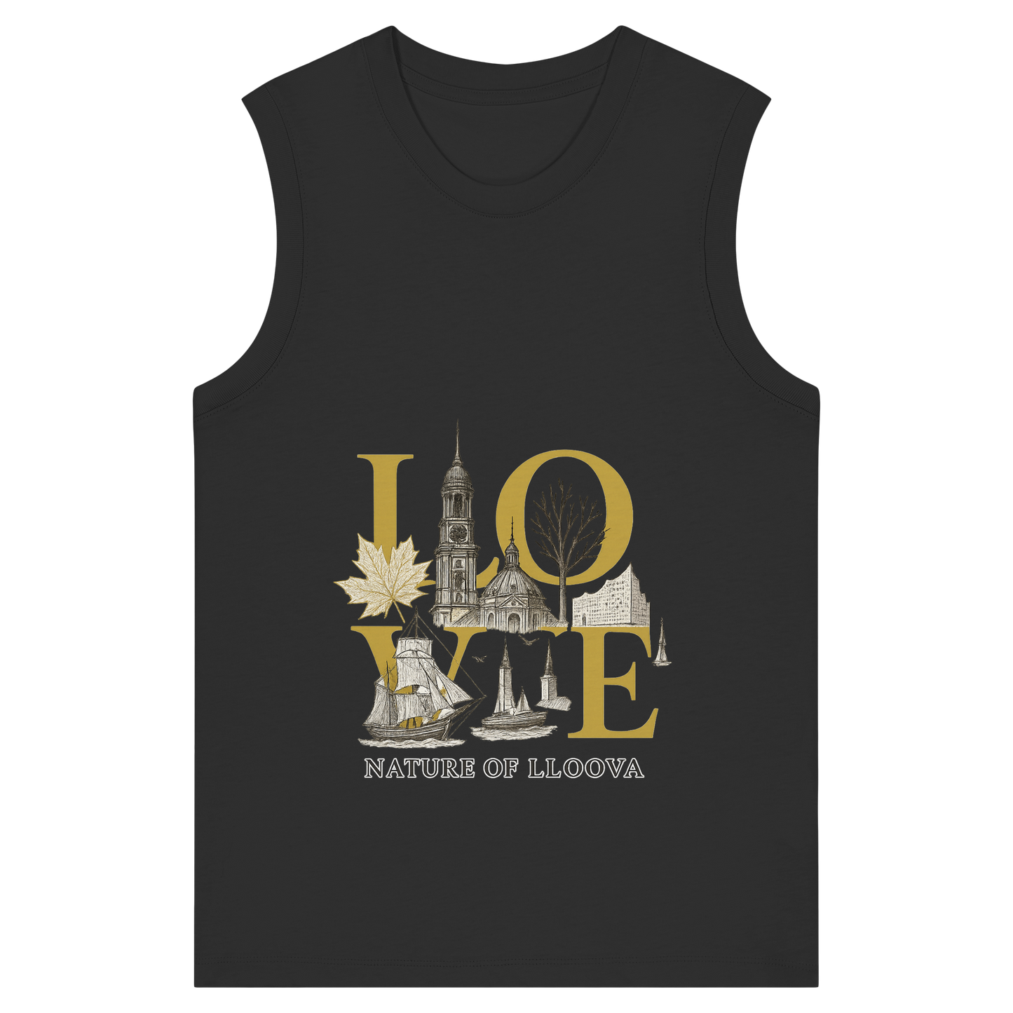Luftiges Damenoberteil aus Bio-Baumwolle

Goldakzent Tanktop mit hanseatischer Illustration

Sommerliches LOVE Shirt für Stadt und Strand

LLOOVA Tanktop mit Bedeutung und Stil

Tanktop für Frauen mit Haltung

Statement-Top für urbane Sommerliebe

