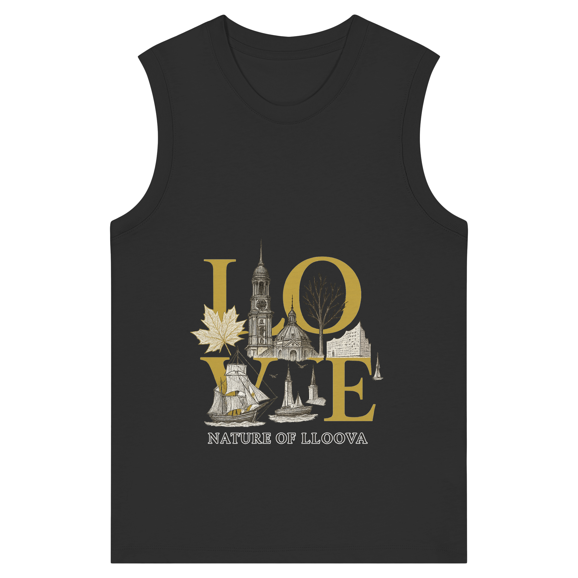 Luftiges Damenoberteil aus Bio-Baumwolle

Goldakzent Tanktop mit hanseatischer Illustration

Sommerliches LOVE Shirt für Stadt und Strand

LLOOVA Tanktop mit Bedeutung und Stil

Tanktop für Frauen mit Haltung

Statement-Top für urbane Sommerliebe


