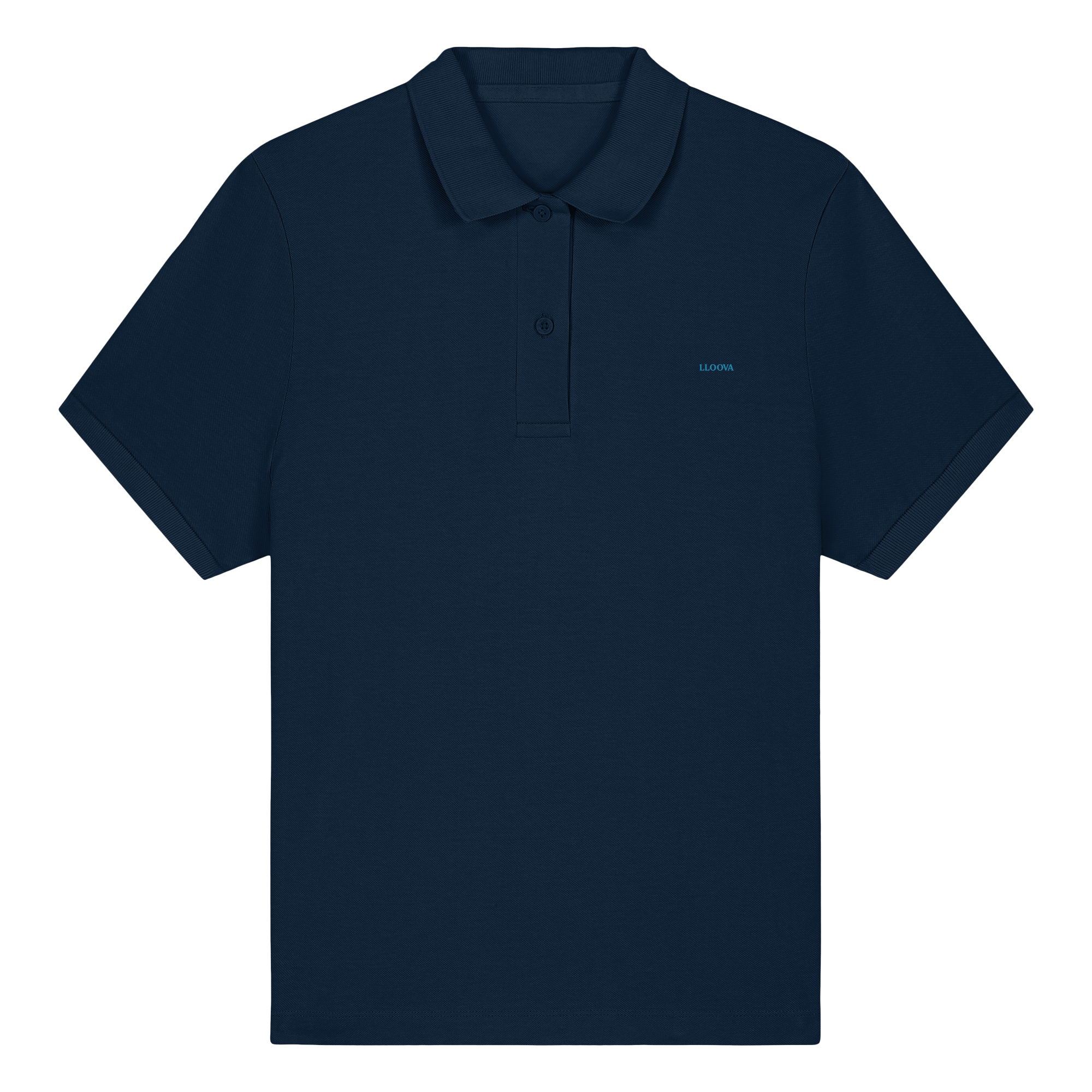 Minimalistisches Damen Poloshirt mit Ton-in-Ton Logo-Stickerei