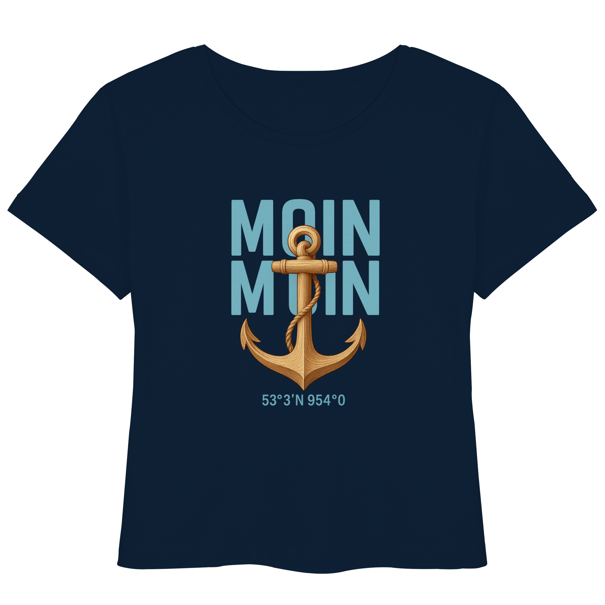 Nachhaltiges Frauen T-Shirt Rückenwind, maritimes Design

