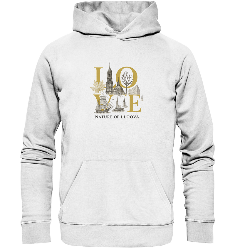 Rückansicht des Hafen „Michel“ Hoodies mit stilvollem Design

