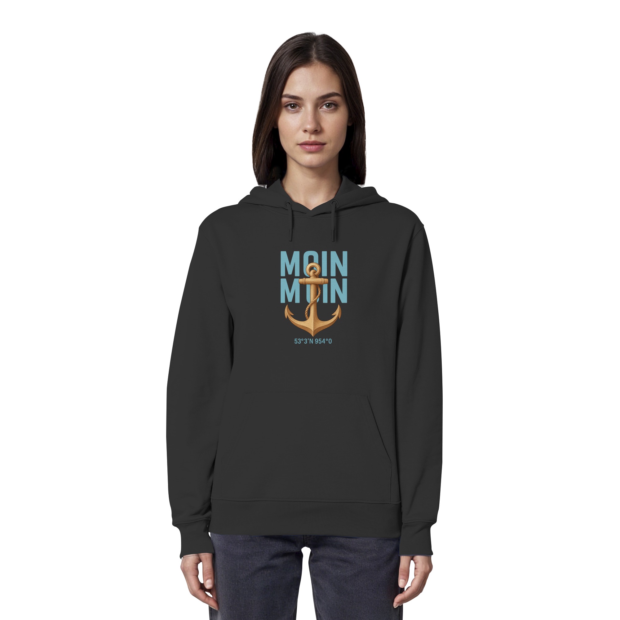 Rückenwind Damen Hoodie mit minimalistischer Ästhetik

