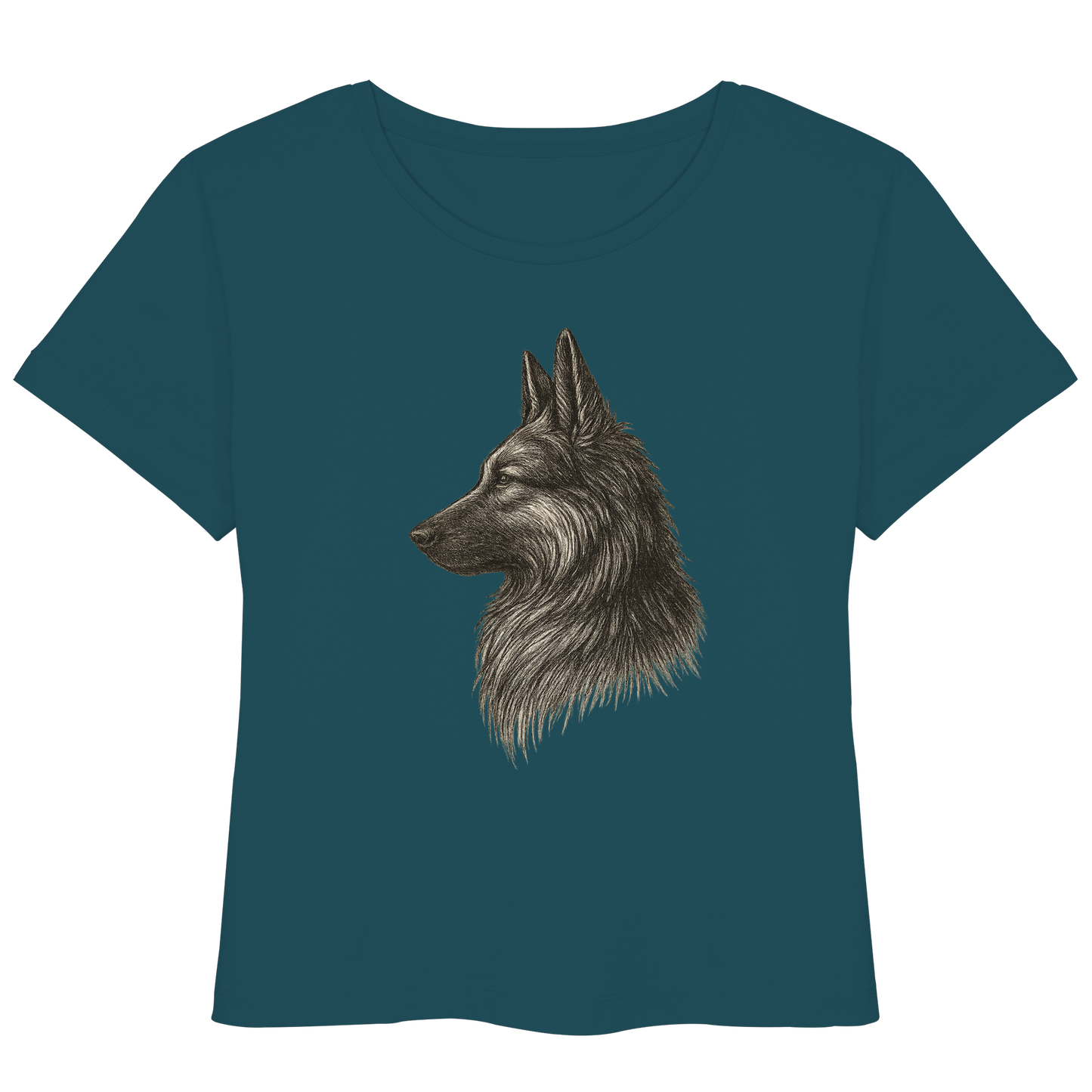 „Schäferhund Damen Shirt aus Bio Baumwolle – stilvolles Hundemotiv“