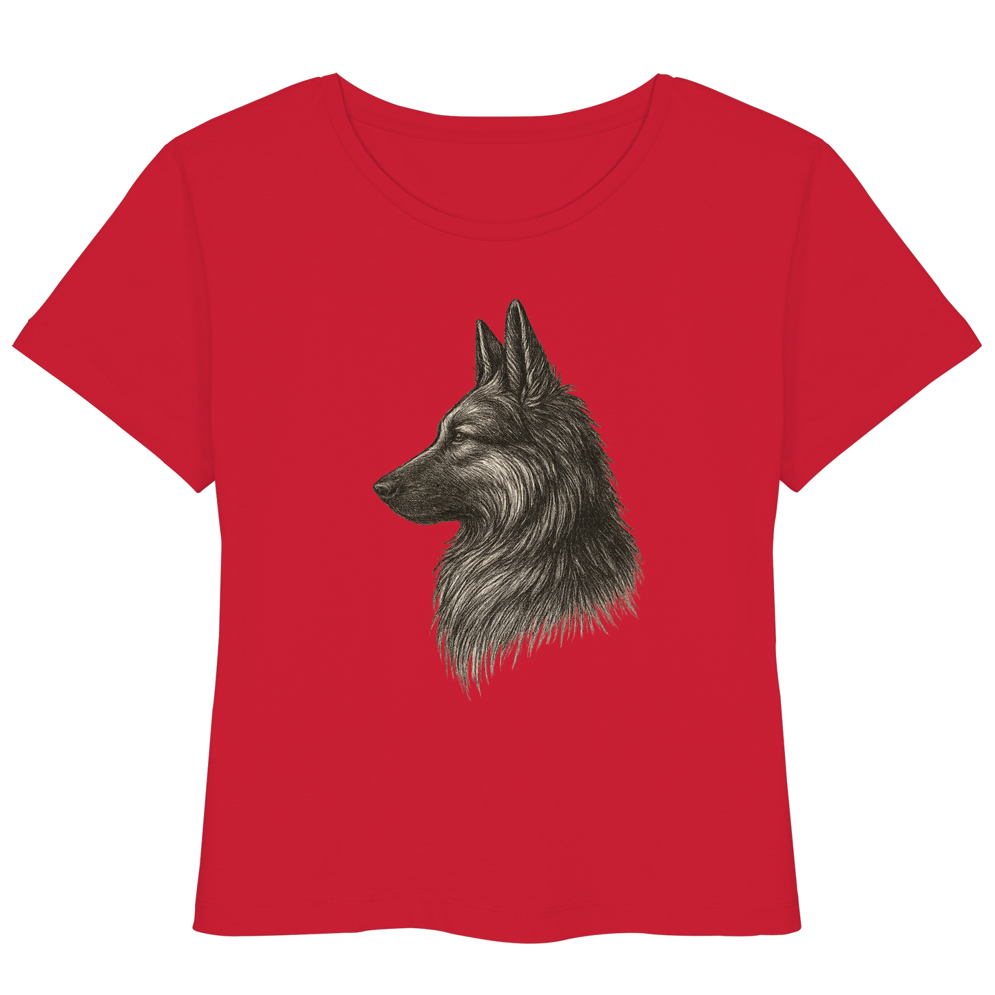 „Schäferhund Motiv Bio-T-Shirt für Hundeliebhaberinnen – Rückansicht“