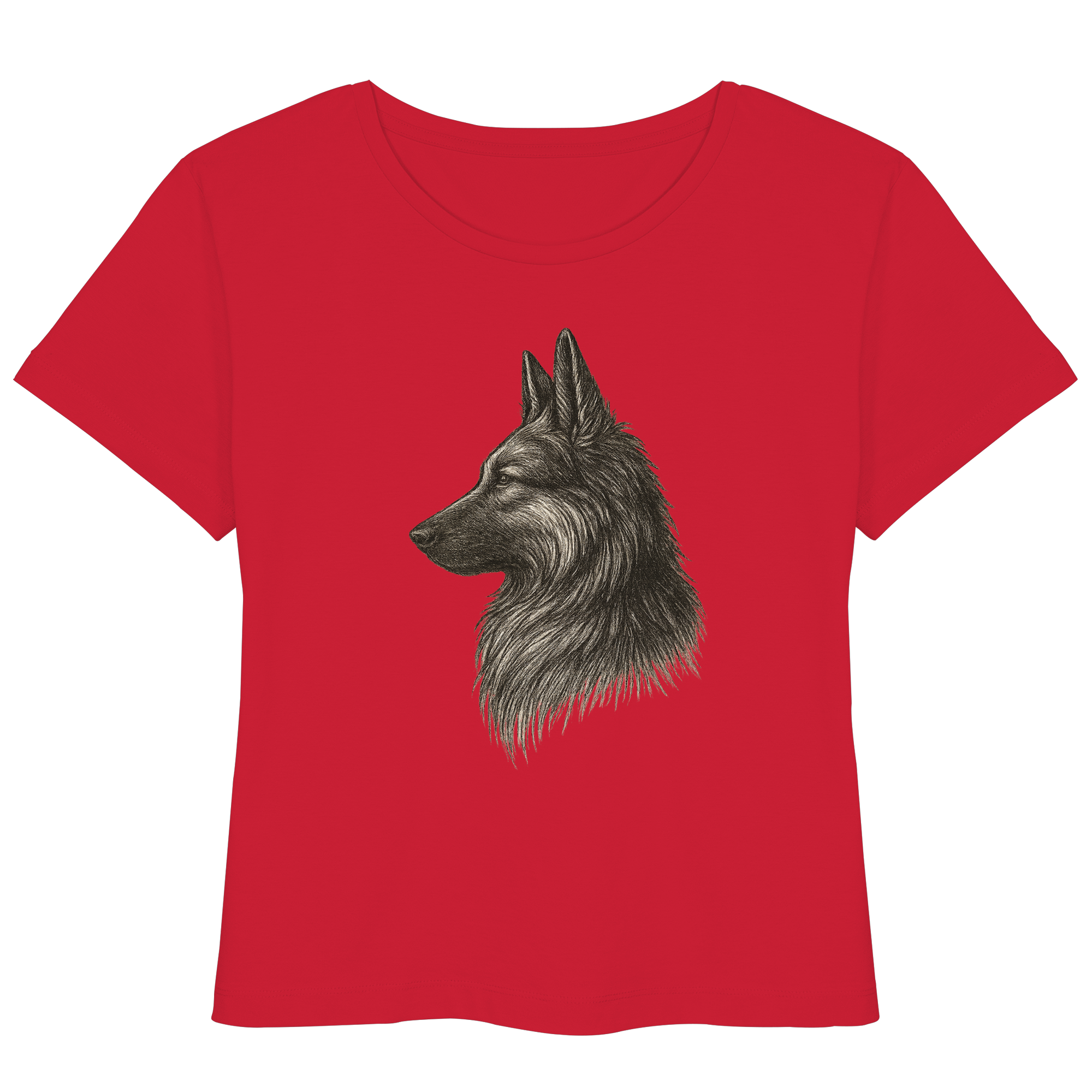„Schäferhund Motiv Bio-T-Shirt für Hundeliebhaberinnen – Rückansicht“