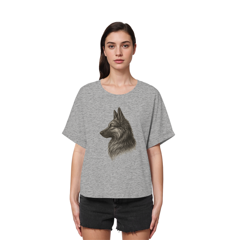 Sleeves Damen T-Shirt – elegantes Schäferhund Motiv