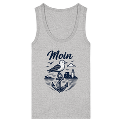 Tanktop aus Hamburg mit Möwen-Symbolik

Figurbetontes Sommer-Shirt für Damen

Bio-Tanktop mit feinen Nähten und Rippbündchen

Nachhaltiges Damen-Top mit nordischem Flair

