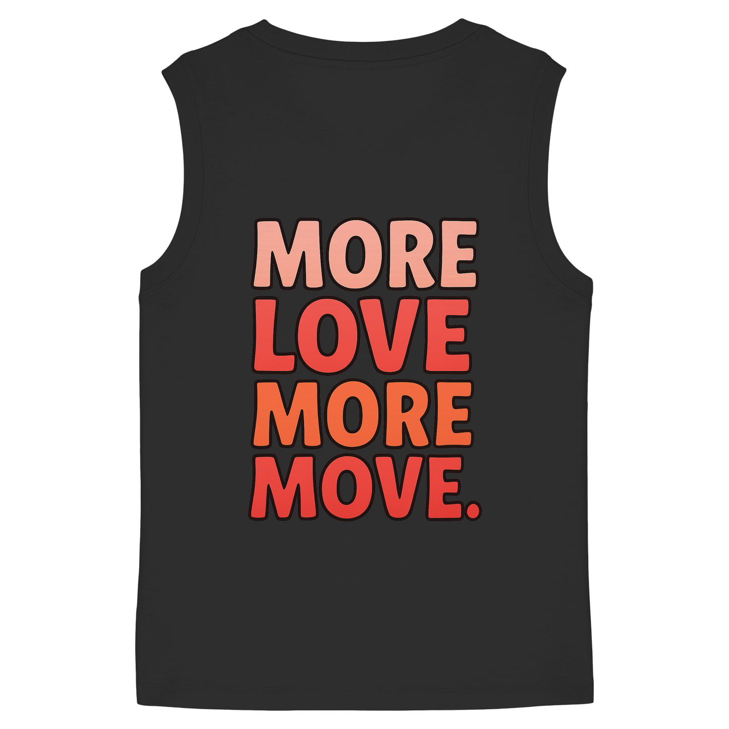 Vorderseite mit „More Move“, Rückseite mit „More Love“

Leichtes Damen Top aus 100 % Bio-Baumwolle

Urbanes Statement-Tanktop von LLOOVA

Bio Sommermode aus Hamburg für aktive Frauen

LLOOVA Tanktop – Stil, Freiheit & Aussagekraft

