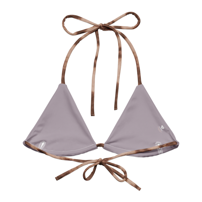 Valentins Essence – Recyceltes, gepolstertes Schnürbikini-Oberteil