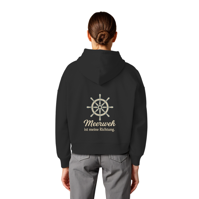 Moin Ahoi – Küstengruß Edition - Womens Organic Boxcut Hoodie
