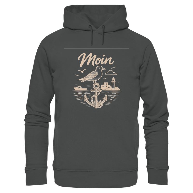 Moin Ahoi – Küstengruß Edition - Organic Fashion Hoodie