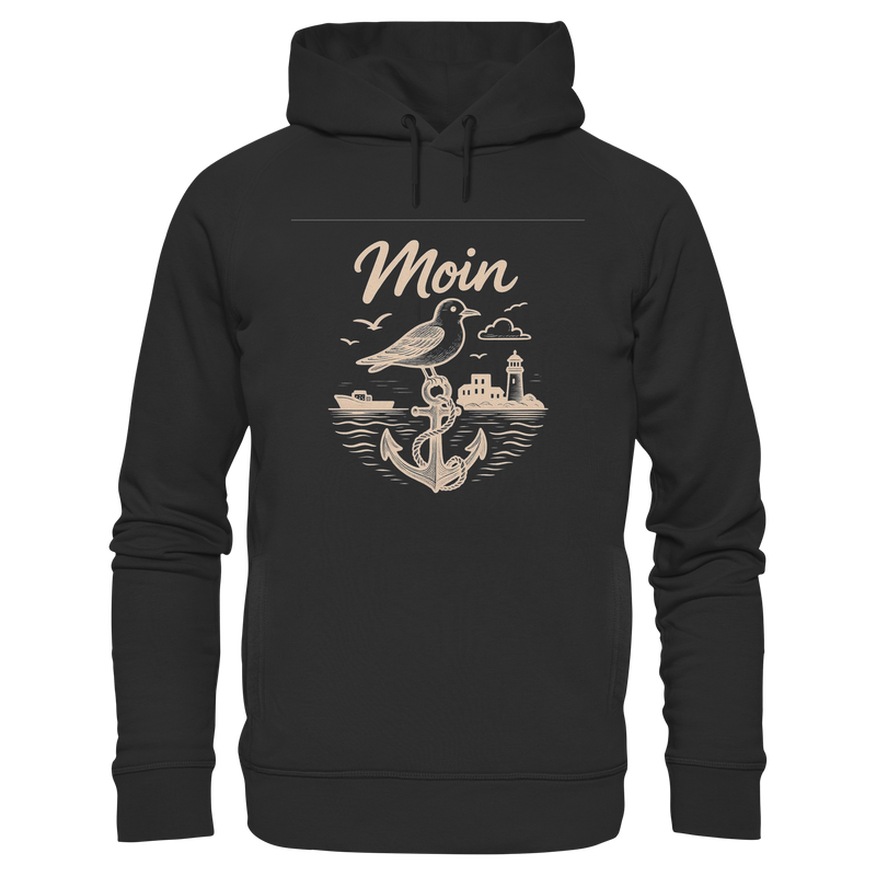 Moin Ahoi – Küstengruß Edition - Organic Fashion Hoodie