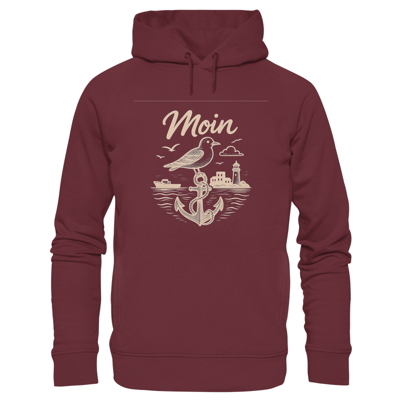Moin Ahoi – Küstengruß Edition - Organic Fashion Hoodie