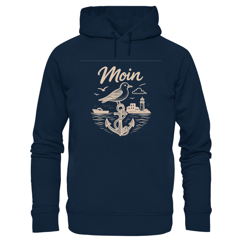 Moin Ahoi – Küstengruß Edition - Organic Fashion Hoodie