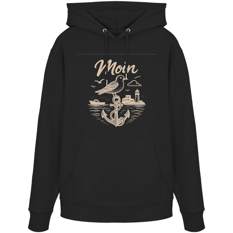 Moin Ahoi – Küstengruß Edition - Organic Hoodie