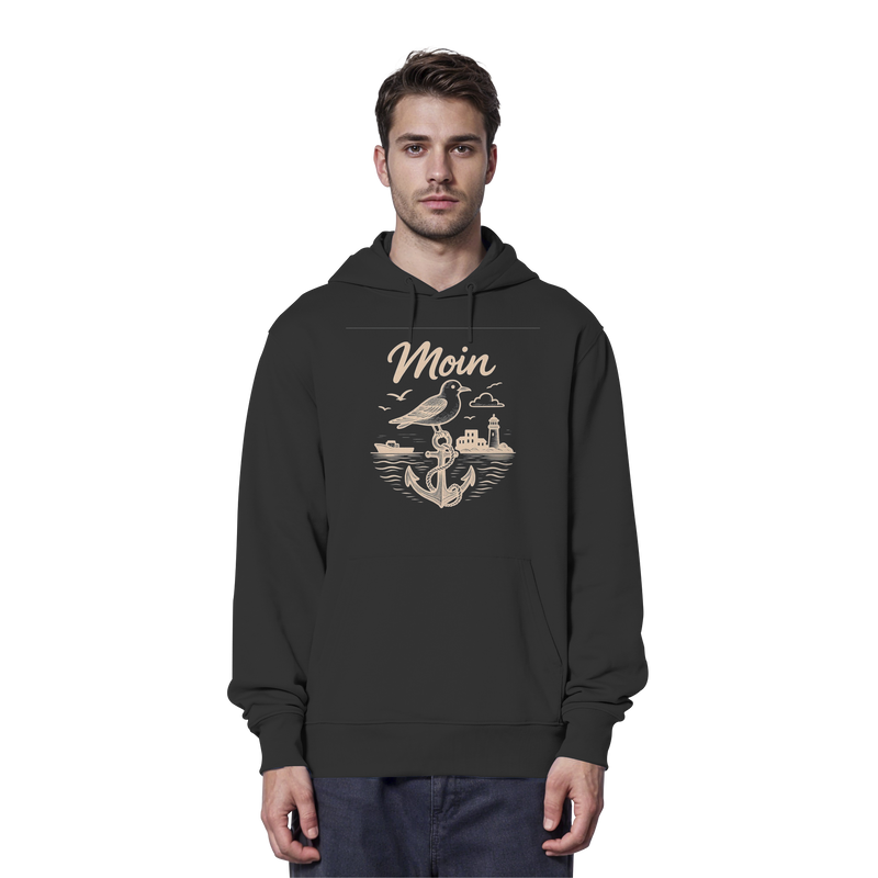 Moin Ahoi – Küstengruß Edition - Organic Hoodie