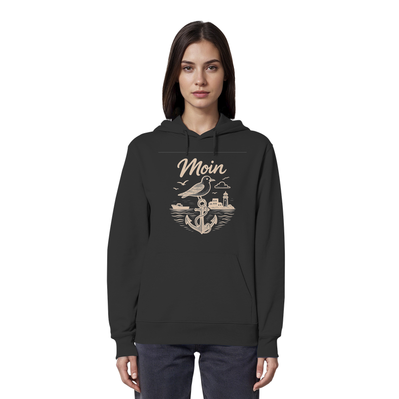 Moin Ahoi – Küstengruß Edition - Organic Hoodie