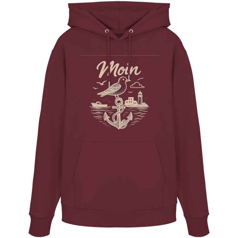 Moin Ahoi – Küstengruß Edition - Organic Hoodie