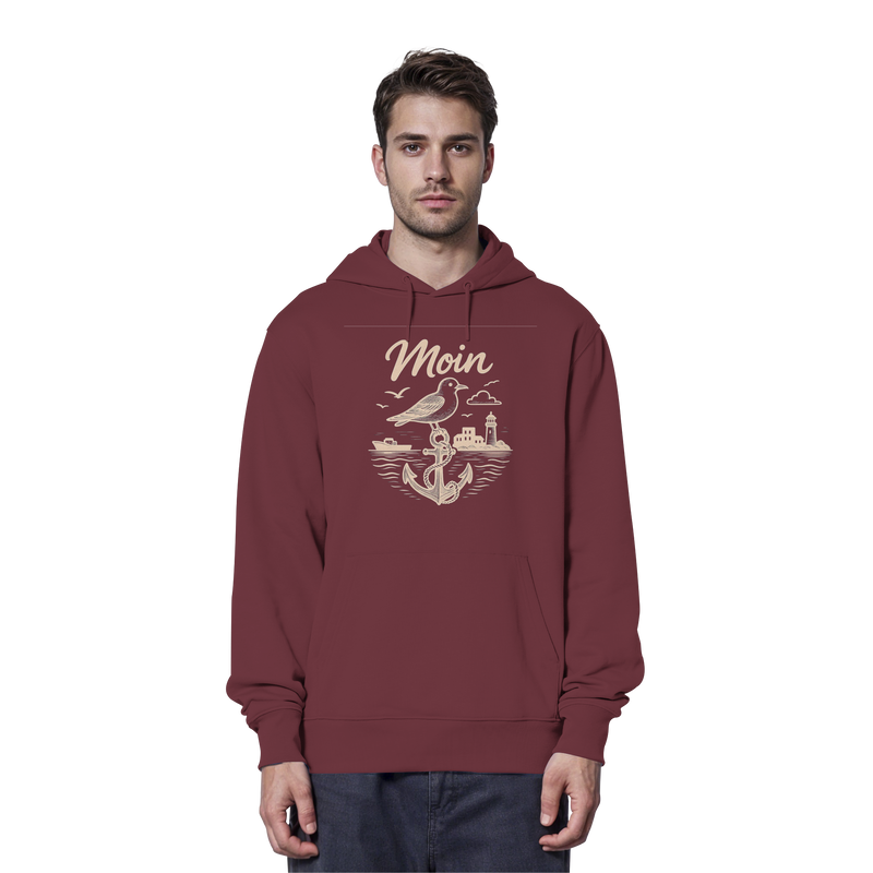 Moin Ahoi – Küstengruß Edition - Organic Hoodie
